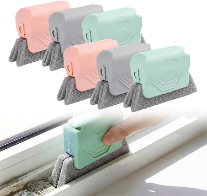 Magic Window Track Cleaner, Window Groove Cleaning Brush Tools Set, Cleaner Brushes for Window lides Gaps Tile Lines Shutter Slats Car Vents & Narrow Gaps (3PC Mix)