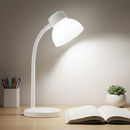 GyroVu Clip-On Desk Lamp, Eye-Care LED Reading Light, Adjustable Gooseneck, Anti-Tip Bedside Reading Light—Small Desk Lamps for Home Offices, College Dorm Rooms, and Bed Headboards (Black)