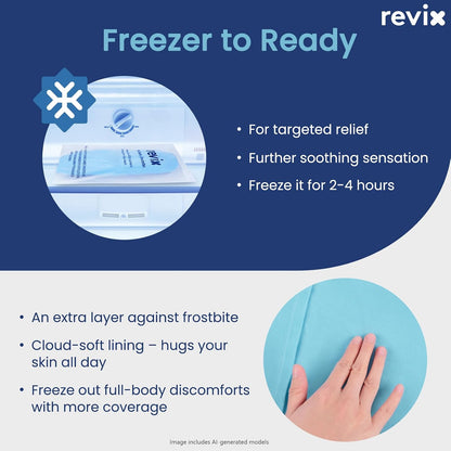 REVIX Ice Pack for Injuries Reusable, 2-Pack Hot & Cold Gel Wrap with Strap
