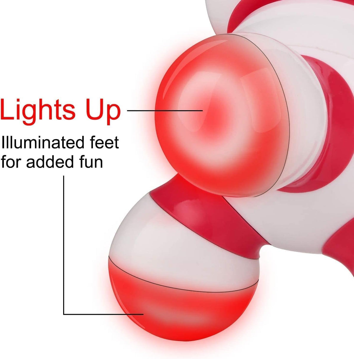 cotsoco Mini Handheld Massager, Portable Vibrating Body Massager with LED Light for Hand Head Neck Back Legs Arms Pain Release, Battery Operated to Use at Home, Office, Travel,As Gifts