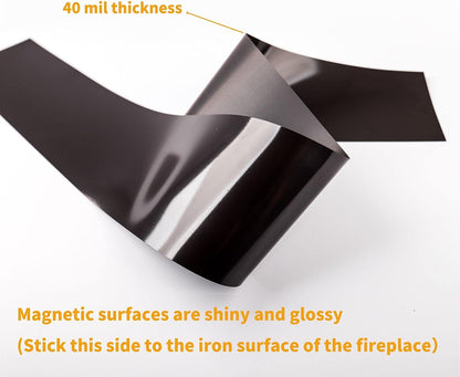 Fireplace Cover(36''L x 6''W) - Pack of 2 Magnetic Fireplace Covers Keep Drafts Out-Draft Stopper - Draft Blocker for Fireplace, Block Cold Air from Fireplace Vent 36''Lx6''W