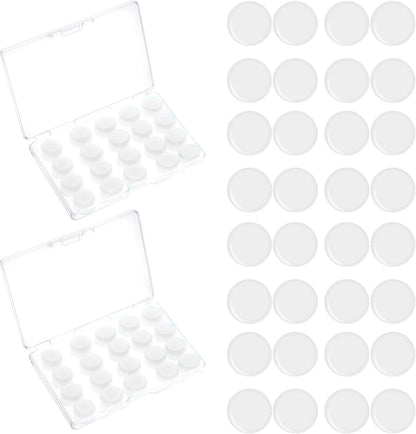40 PCS Silicone Earplugs, Ear Plugs Silicone, Soft Moldable Ear Plugs for Sleeping, Noise Cancelling Reduction Earplugs for Swimming, Travel, Snoring, Concerts, Studying, Airplane, Motorcycle, Clear