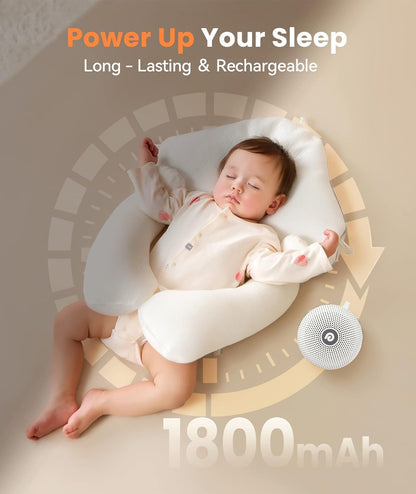 Dreamegg White Noise Machine - Portable Sound Machine for Baby Adult, Features Powerful Battery, 21 Soothing Sound, Noise Canceling for Office & Sleeping, Sound Therapy for Home, Travel(2Light Blue)