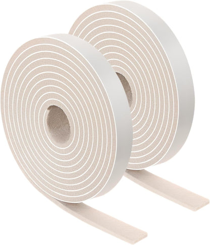 Felt Strips with Adhesive Backing Heavy Duty Cuttable Felt Tape Roll Furniture Pads for Chair Legs - Protecting Hardwood Floors, Chair Wall Protector (Black, 80 x 0.5 x 0.14 Inch)