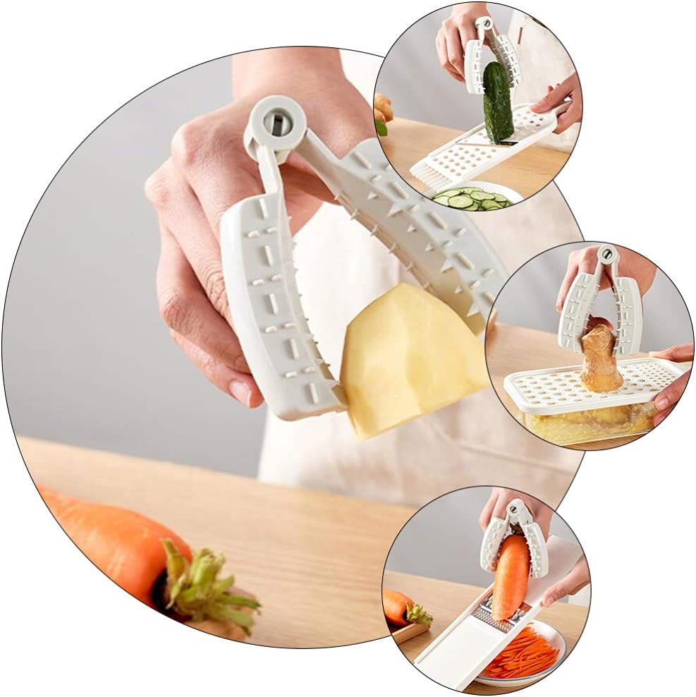 Cabilock 2pcs Hand Finger Protectors for Safe Vegetable Slicing Grey Food Cutter Safety Holders -cut Kitchen Gadgets for Finger Guard