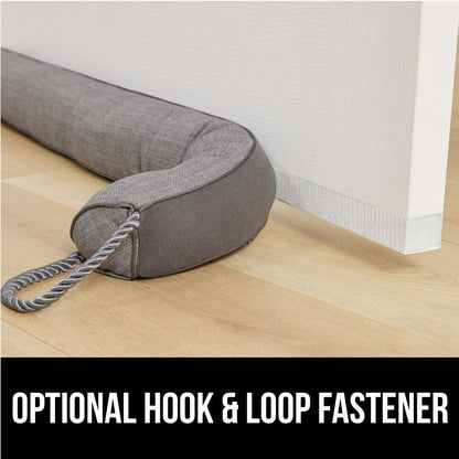 GORILLA GRIP Door Draft Stopper for Bottom of Doors, Cold Air Insulation Sweep, Weather Stripping Seal Noise, Soundproofing, Warmth Sealer, Easy Install Gap Filler, Home Essentials, 32 Inch, Gray