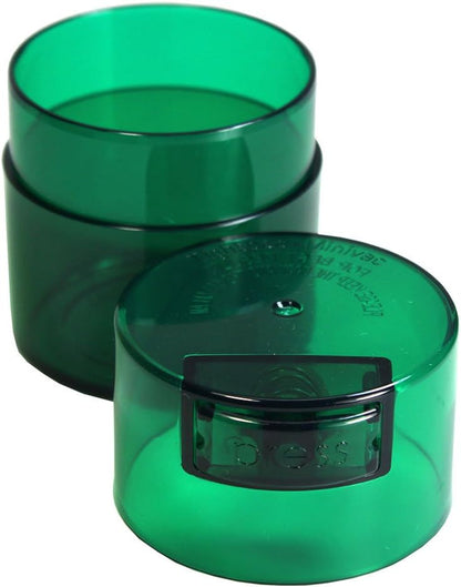Minivac - 10g to 30 grams Airtight Multi-Use Vacuum Seal Portable Storage Container for Dry Goods, Food, and Herbs - Green Clear