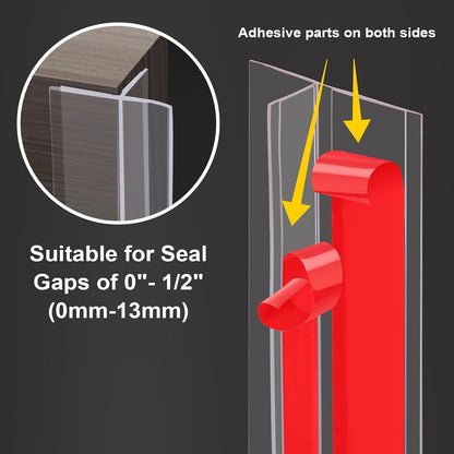 Benory T-Shaped Silicone Door Weather Stripping, Clear, 1.38" W x 20 ft | T-shaped design helps the seal stay in place on door frames while reducing drafts, energy loss, and outside noise