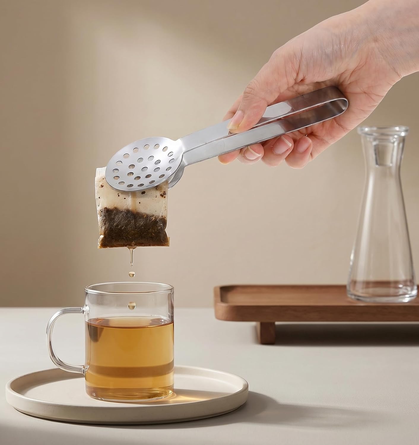 2 Pack Tea Tongs, Tea Bag Squeezer for Hot & Cold Teas | Stainless Steel, Easy-Squeeze Design, Rust-Proof, Ergonomic Grip