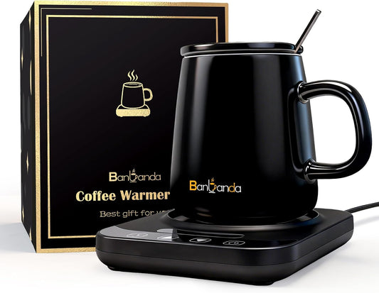 Coffee Mug Warmer Set, 12 Mode Timer & 36W Coffee Cup Warmer for Desk Auto Shut Off, 9 Mode Temperature, Best Gift for Women Men Coffee Lover, 14oz