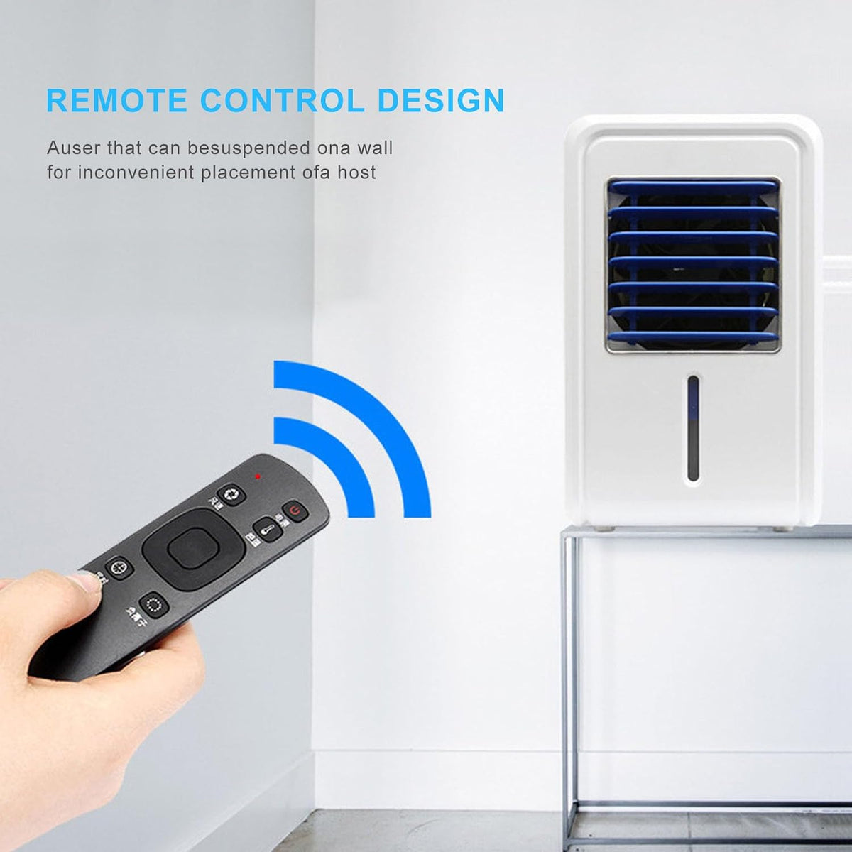 Portable Bed Cooling System Fan - 4 Wind Speed & Maximum Fan Speed 2500 rpm - Electric Water-Cooled Mattress, for/Bedroom/Desk/Room/Tabletop (Black, Double)