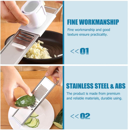 PATKAW Multi-functional Cheese Grater with Hand Guard, Stainless Steel Abs Food Grating Tool, Finger Protective Tool for Vegetables and Carrots, Sturdy Kitchen Grater for Safe Food