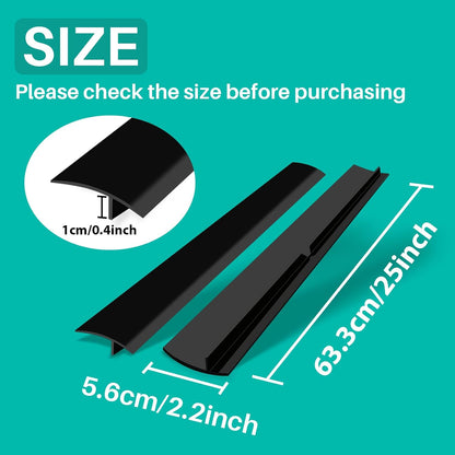 CARGEN 21 Inch Silicone Stove Counter Gap Cover Filler 2PK Black | Flexible kitchen silicone, easily cut to trim for shorter gaps, perfectly seals stove counter spaces, easy to clean