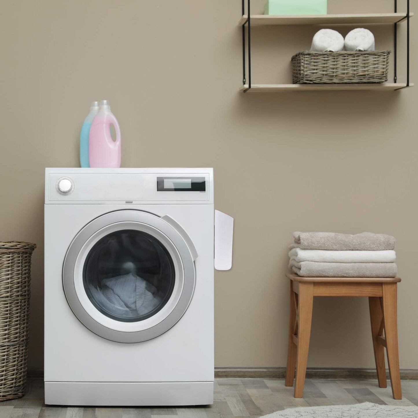 Blue Donuts Space Saving Magnetic Lint Bin for Laundry Room, Wall Hanging Lint Holder