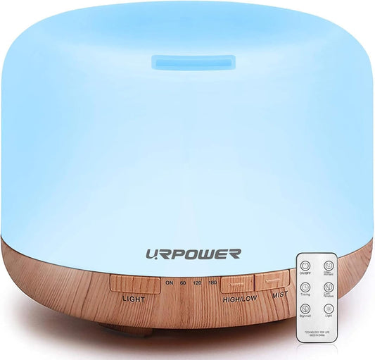 URPOWER 500mL Essential Oil Diffuser Humidifier for Home & Large Rooms