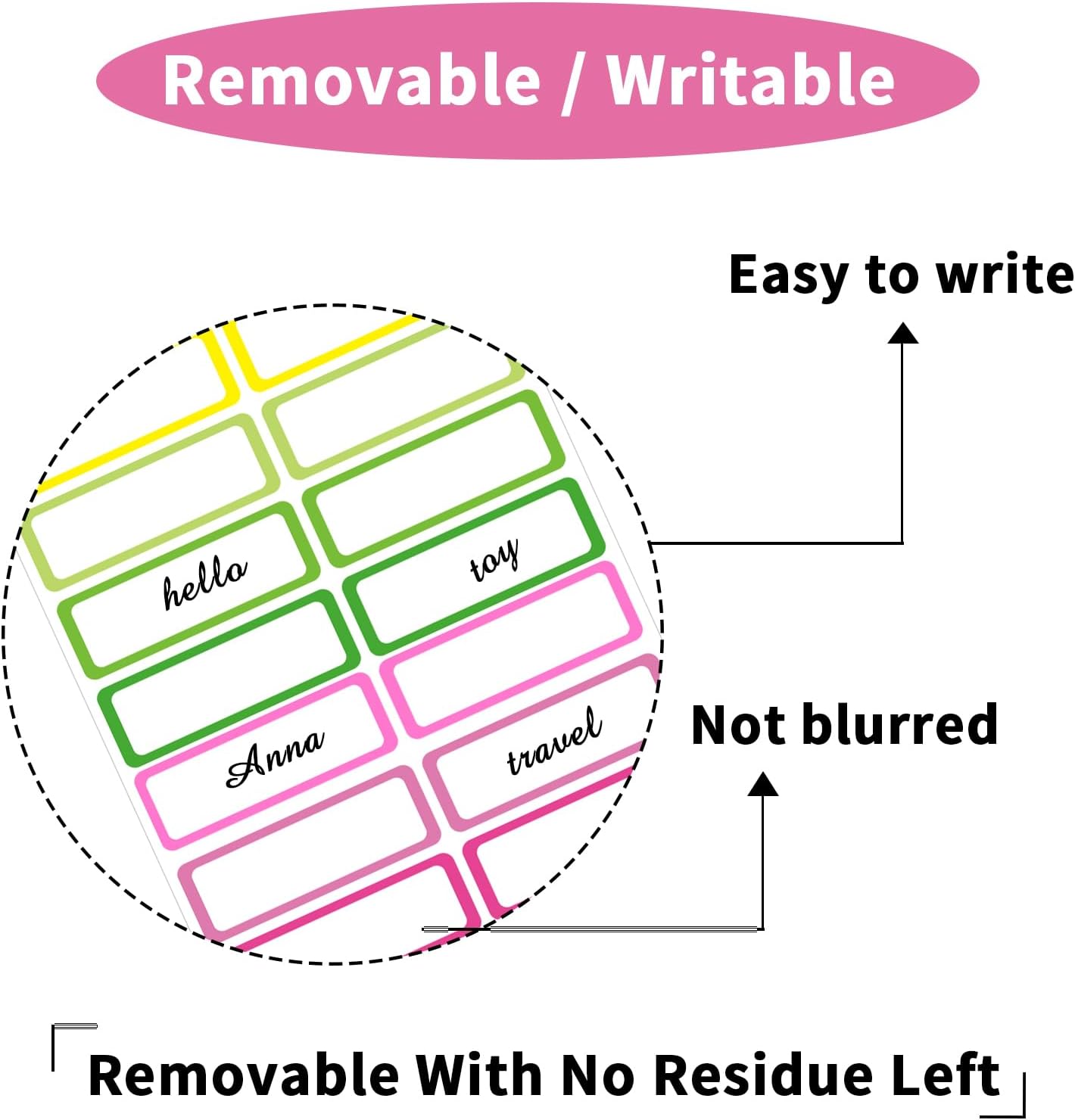 Removable Freezer Labels Stickers, 1 x 3 Inch Blank Removable Freezer Labels Food Storage Stickers, Date Label Waterproof Oil Resistant Easy Clean No Residue- 250 Sheets