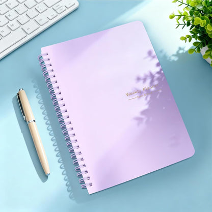 Undated Weekly Planner, A5 Personal Goals Journal Non Dated Weekly Planner to Do List Notebook with Goal Habit Tracker Organizer, Cute Undated Week Planners with Spiral Binding for Kids School Work