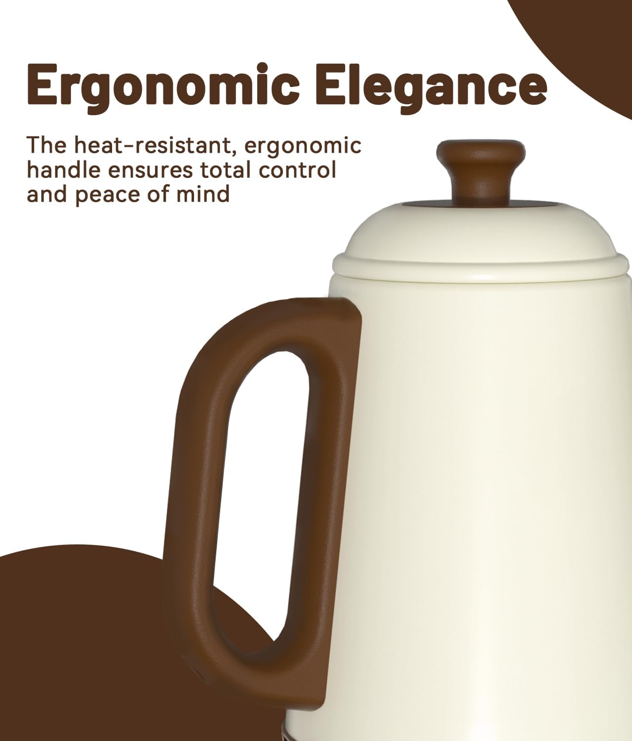 1L Gooseneck Electric Kettle for Pour Over Coffee & Tea | 1000W Fast Heating, Food-Grade Stainless Steel, Auto Shut-Off & Boil-Dry Protection, BPA-Free, Black