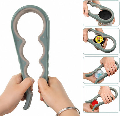 5-in-1 Non-Slip Opener Set, Can, Bottle & Wine Opener | Leverage design for easy open Comfortable grip handle Rust-proof steel Multi-purpose kitchen tool Compact storage