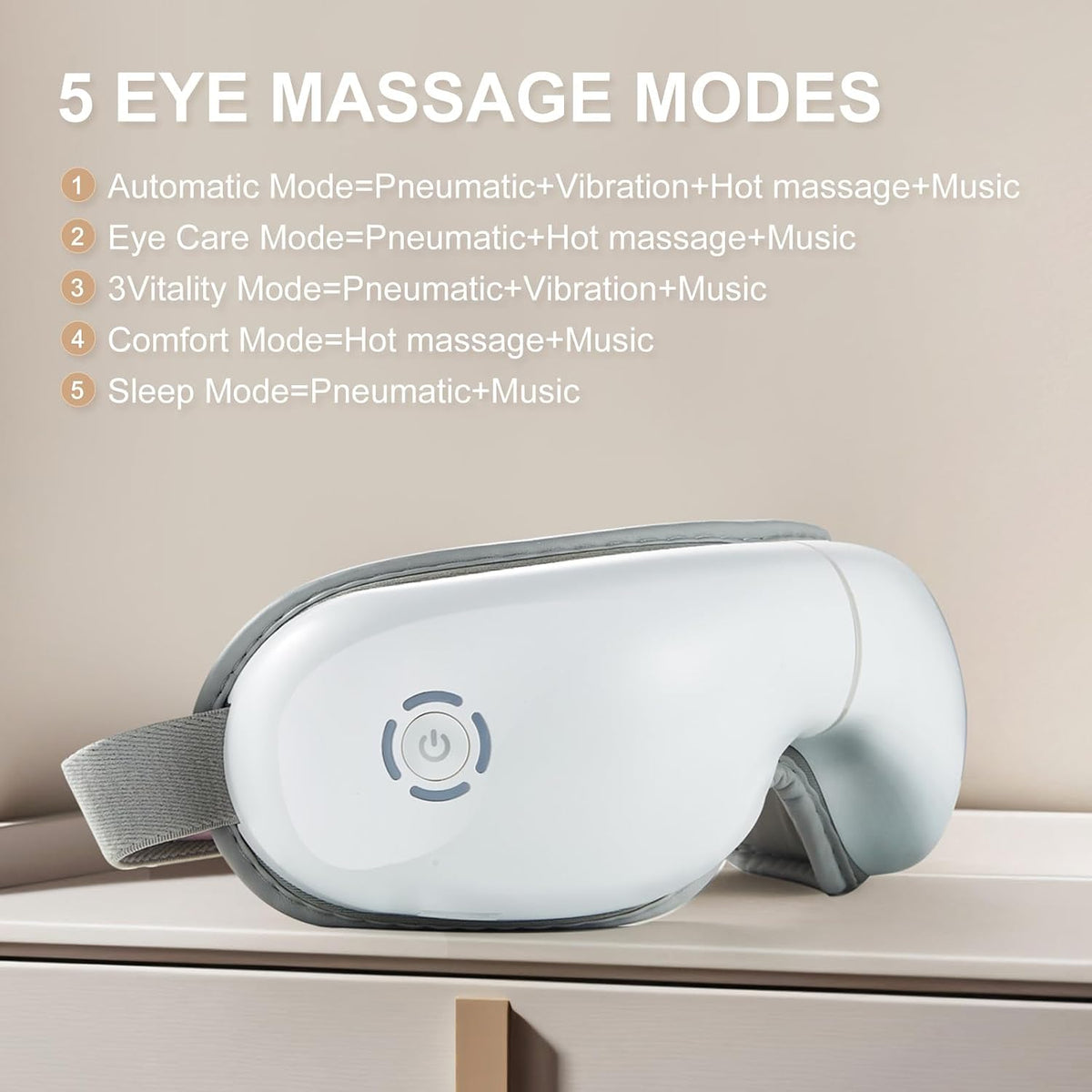 LAOBEN Eye Massager with Heat for Migraine Relief, Dry Eye and Better Sleep