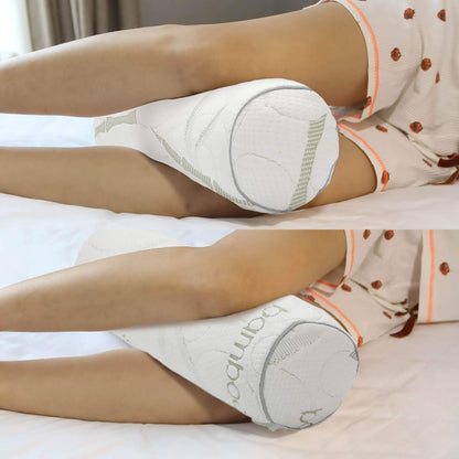 Kingnex Cylinder Bolster Roll Pillow for Sleeping on Back or Side 18x6