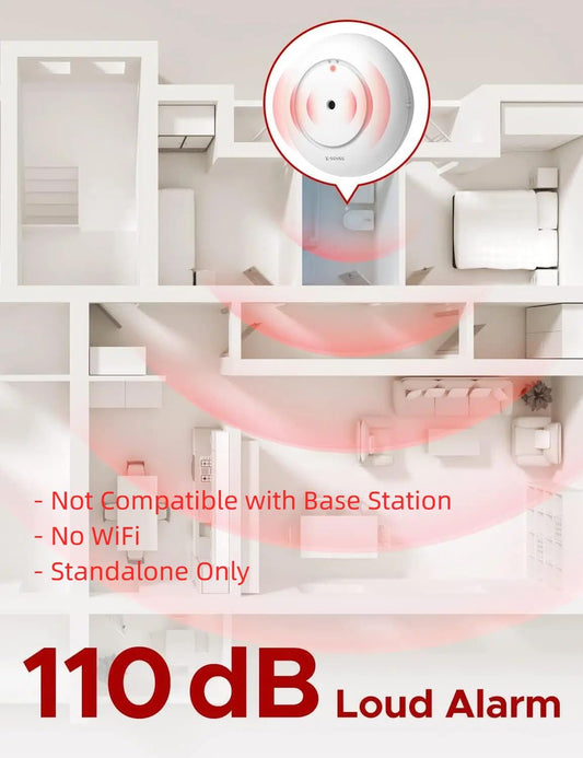 X-Sense Water Leak Detector for Basements, Sinks, Tanks, Pools, No WiFi, Not Compatible with X-Sense Base Station, Model WS01