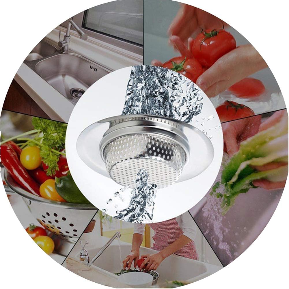 2 pcs Heavy Duty Stainless Steel Slop Basket Filter Trap, 2.75" Top / 1" Mesh Metal Sink Strainer,Perfect for Kitchen Sink/Bathroom Bathtub RV Wash Basin Floor Drain Balcony Drain Hole
