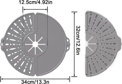 Silicone Spill Stopper Lid Cover Foldable Boil-Proof 34cm | Heat-Resistant, Reusable Design, Folds for Storage, Fits 34cm Pots, Spill Prevention