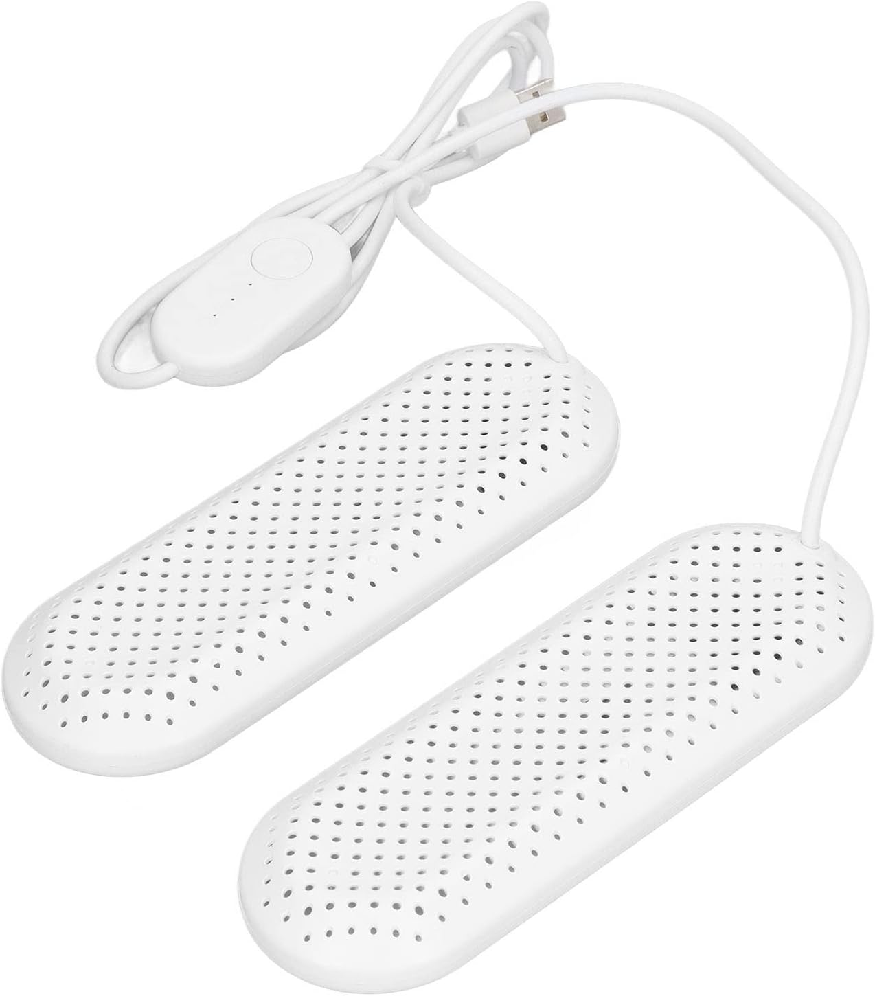 USB Shoe Dryer with Timer, Dryer for Adults and Students, 122F Fast Drying, Portable, ABS and Ceramic, 6.3x18cm USB Shoe with Timer, Deodorizing Boot Nan Household Appliances (White)