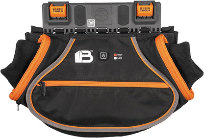 Klein Tools BC101C Rechargeable Hand Warmer, Compatible with Bucket Work Center Rail System Modules, Oversized Pouch for Class 2 Gloves