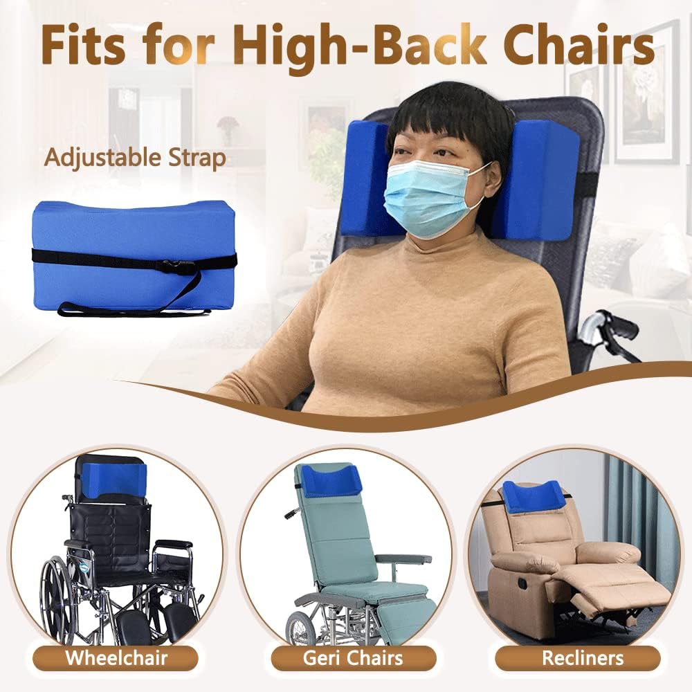 AOSSA Wheelchair Headrest Pillow, Neck Support Cushion for Recliner Chairs