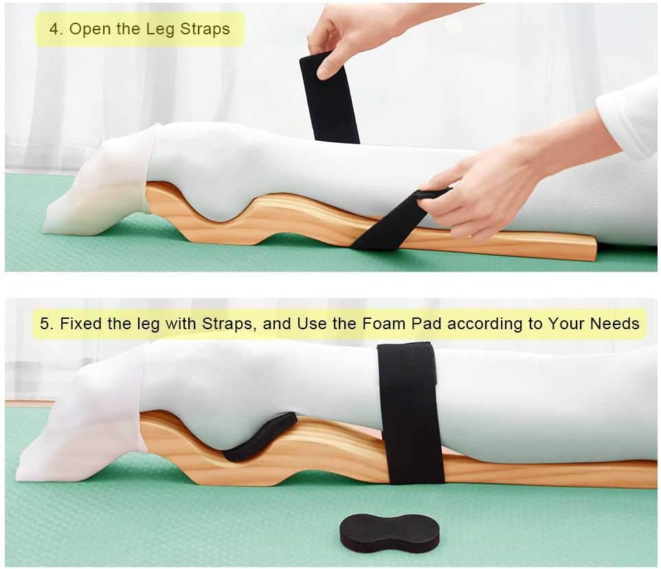 Daydance Kids Women Ballet Foot Stretcher Wooden Arch Enhancer Set with Resitance Bands, for Ballet, Gymnastics, Yoga