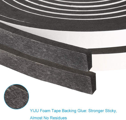 2 Rolls Foam Seal Tape for Door Window Insulation, Soundproof and Shockproof Foam Adhensive Strip, 3/8" Wx3/16 T Single Sided Foam Tape, Cold Air and Draft Closed Cell Seal Strip,Total 32FT