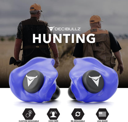 Decibullz - Custom Molded Earplugs, 31dB Highest NRR, Comfortable Hearing Protection for Shooting, Travel, Work and Concerts