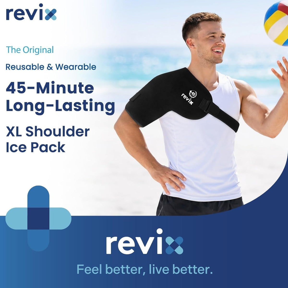 REVIX 45-Min Long-Lasting Shoulder Ice Pack Wrap for Rotator Cuff Surgery