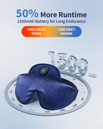 Stye Heated Eye Masks Cordless for Dry Eye Treatment Warm Pain Relief Compress Silk Heat Pack Eye Care Heating Pad for Migraine Blepharitis Dark Circles and Puffiness Sinus MGD Washable