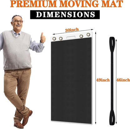 2 Set Large Furniture Sliders with Pull Strap, 4 ft Appliance Moving Sliders, Heavy Duty Furniture Movers Sliders, Furniture Pull Sliders for Carpet and Hardwood Floors (48" x 6.5")