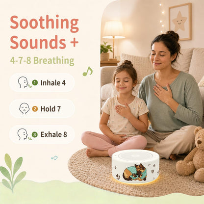 Kipcush White Noise Machine for Baby & Adults, 30 Soothing Sounds, Sleep Sound Machine with 8 Color Night Light, Memory Function, White Noise for Sleeping, Nursery, Office, Travel & Relaxation