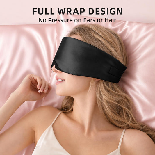 USlixury® 3D Contoured Silk Sleep Mask – Total Blackout, Zero Eye Pressure