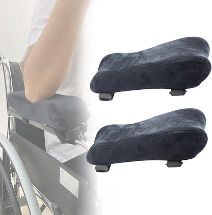 EDWERD Elderly Wheelchair Armrest Pad - Mobility Scooter Elbow Pillow Tray Soft Cushion Memory Foam Arm Stabilizer Accessories, 1PCS