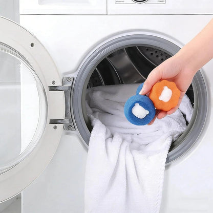 Pet Hair Remover for Laundry, 10 Pcs Effectively Capture Pet Fur in Washer & Dryer, Reusable Dryer Balls for Dog Cat Hair on Clothing, Orange and Blue Set