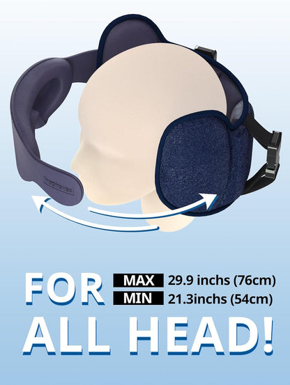 Inspireyes Travel Pillows for Airplanes, 360° Head Support for Long Flight, Soft Airplane Pillow with 3D Eye Mask for Sleeping, Stop Bobblehead, Airplane Headrest Gadgets, Light Black