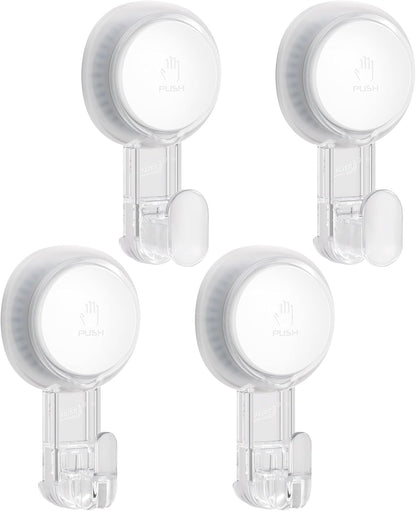 TAILI No Drill Powerful Suction Cup Razor Holder for Shower 2 Pack, Black | Waterproof, Towel, Loofah, Shaver Holder for Shower Wall, Powerful Suction Cup Hooks for Bathroom, Easy to Install and Reuse