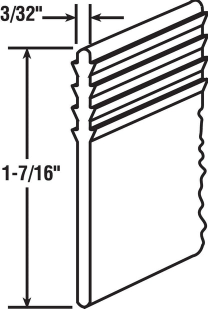 Prime-Line M 6092 3/32 x 36 In. Shower Door Bottom Sweep (Single Pack)