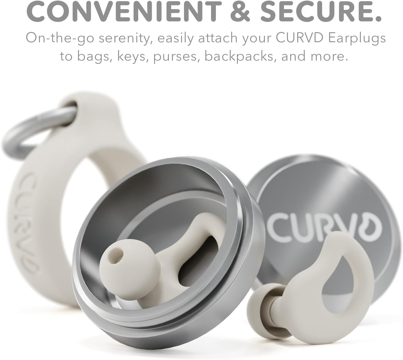 CURVD Ear Plugs for Sleeping, Noise Blocking Earplugs, 28dB SNR (Blue)