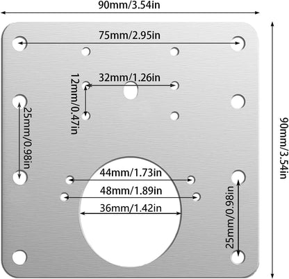 8 Pcs Stainless Steel Cabinet Hinge Repair Plate Kit with Screws and Mounting Tools for Wooden Kitchen Cabinets and Doors