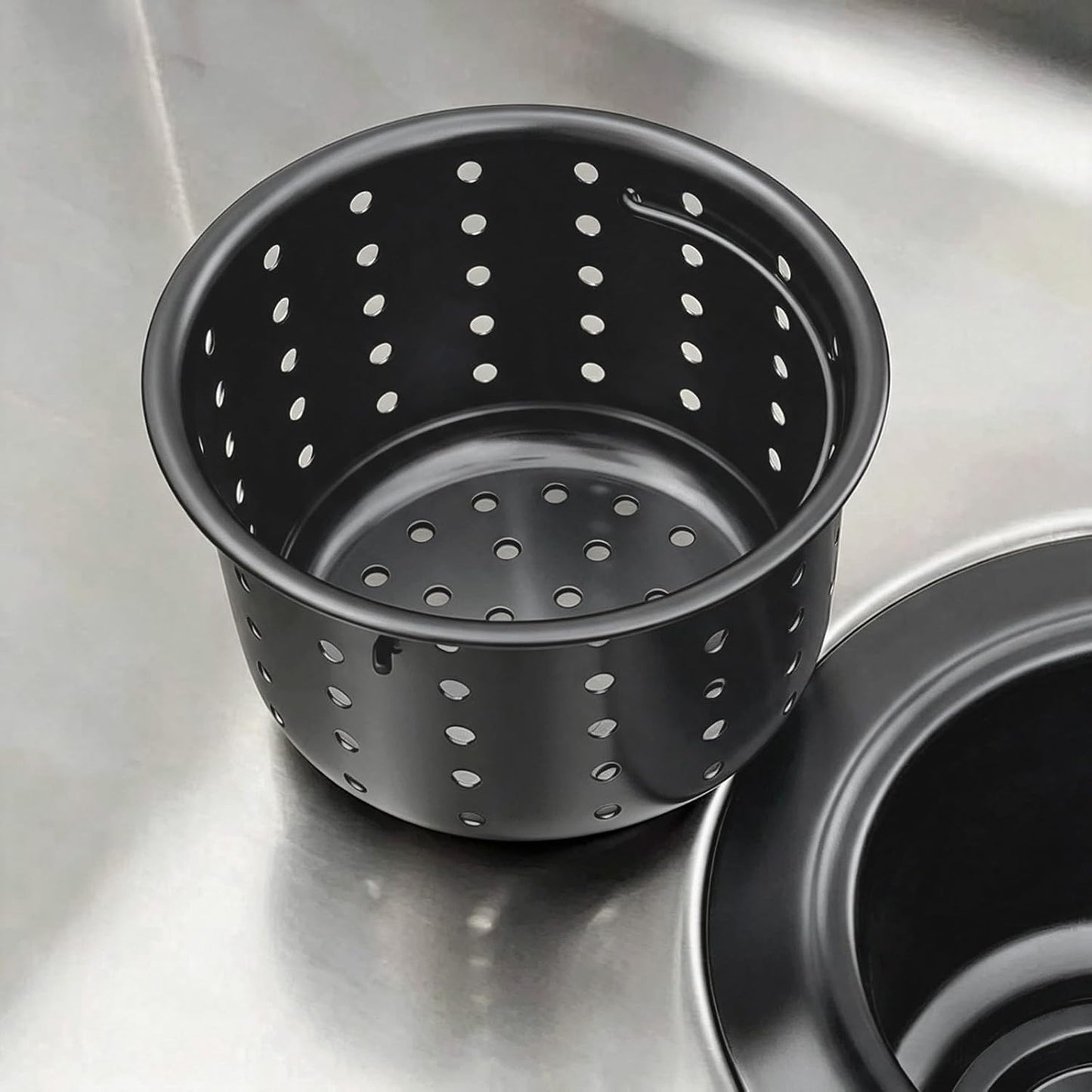 GZILA Kitchen Sink Drain Basket Only, 3-inch Basket for Kitchen Sink Strainer Replacement, Deep Cup Strainers with Handle, SUS 304 Stainless Steel