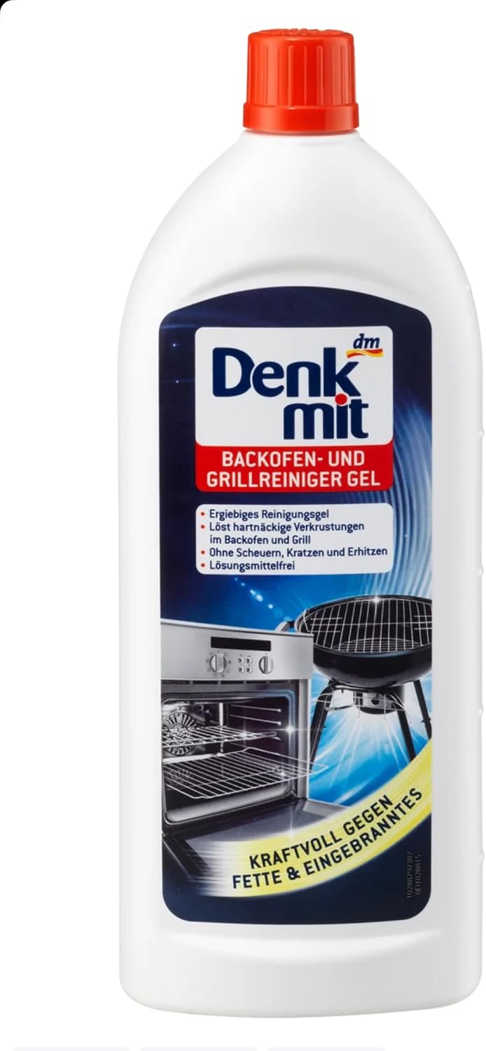 Denkmit Oven and Grill Cleaner Gel, 240 ml (8.12 ounce) - Powerful Cleaning Formula for Stubborn Grease and Grime - Made in Germany
