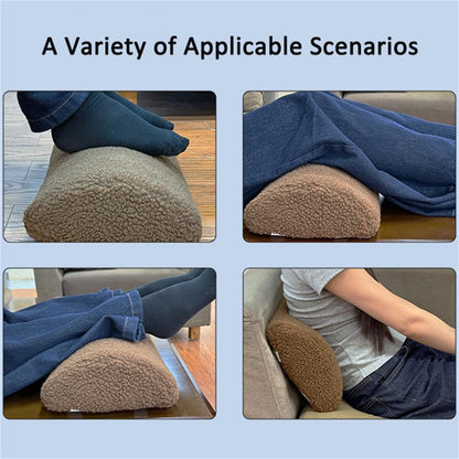 Memory Foam Leg Pillow for Recliner & Bed - Bolster Pillow for Lumbar Support, Knee & Foot Rest, Half Roll Design, Multipurpose Leg Elevation Cushion for Sofa, Chair, Back Sleeping (Grey)