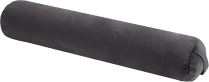 SAMTY Bolster Pillow for Adults, Long Round Body Pillow for Bed, 76x7.87 | Beige, Velvet Lumbar Pillow, Soft Cylindrical Body Pillow, Hidden Zipper And Carry Handle for Sleeping, Reading Relaxing
